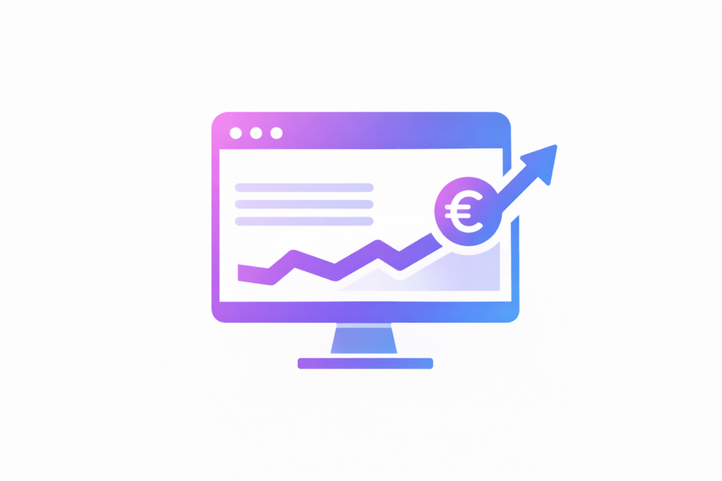 Ikon der viser en hjemmeside der skaber resultater og vækst